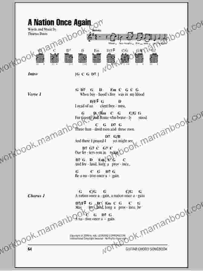 Am Chord Diagram A Nation Once Again Guitar Tabs And Chords