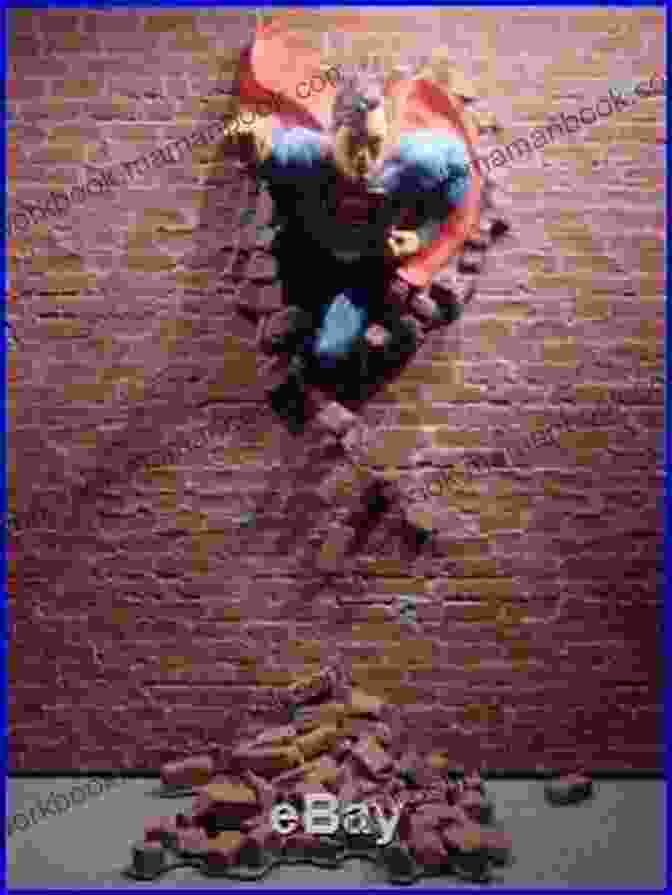 An Intricate Origami Sculpture Of Superman Bursting Through A Wall, Created By John Montroll. DC Super Heroes Origami John Montroll